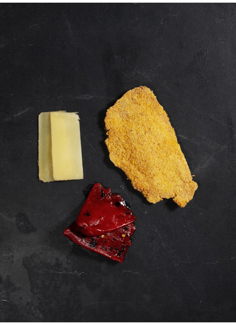 Lomo de cerdo Duroc + pimiento del piquillo+ queso Gouda Holandés