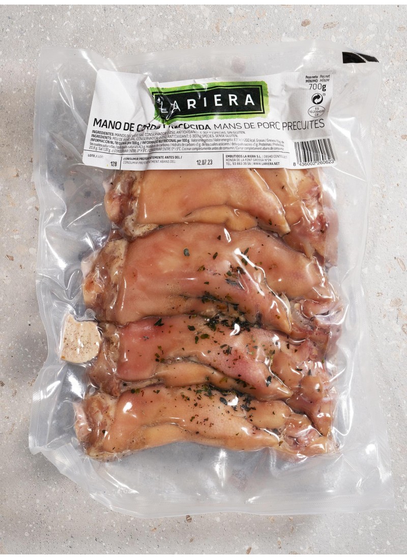 Manos de cerdo cocidas