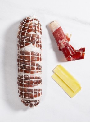 Solomillo de cerdo Duroc relleno de jamón + queso Gouda+ bacon curado
